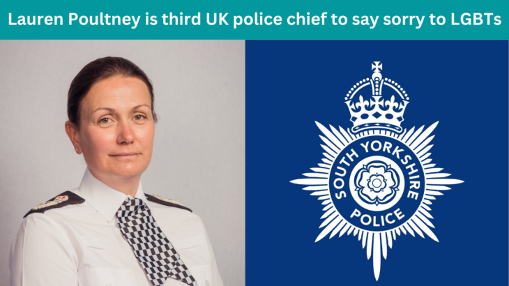 Lauren Poultney is third UK police chief to say sorry to LGBTs