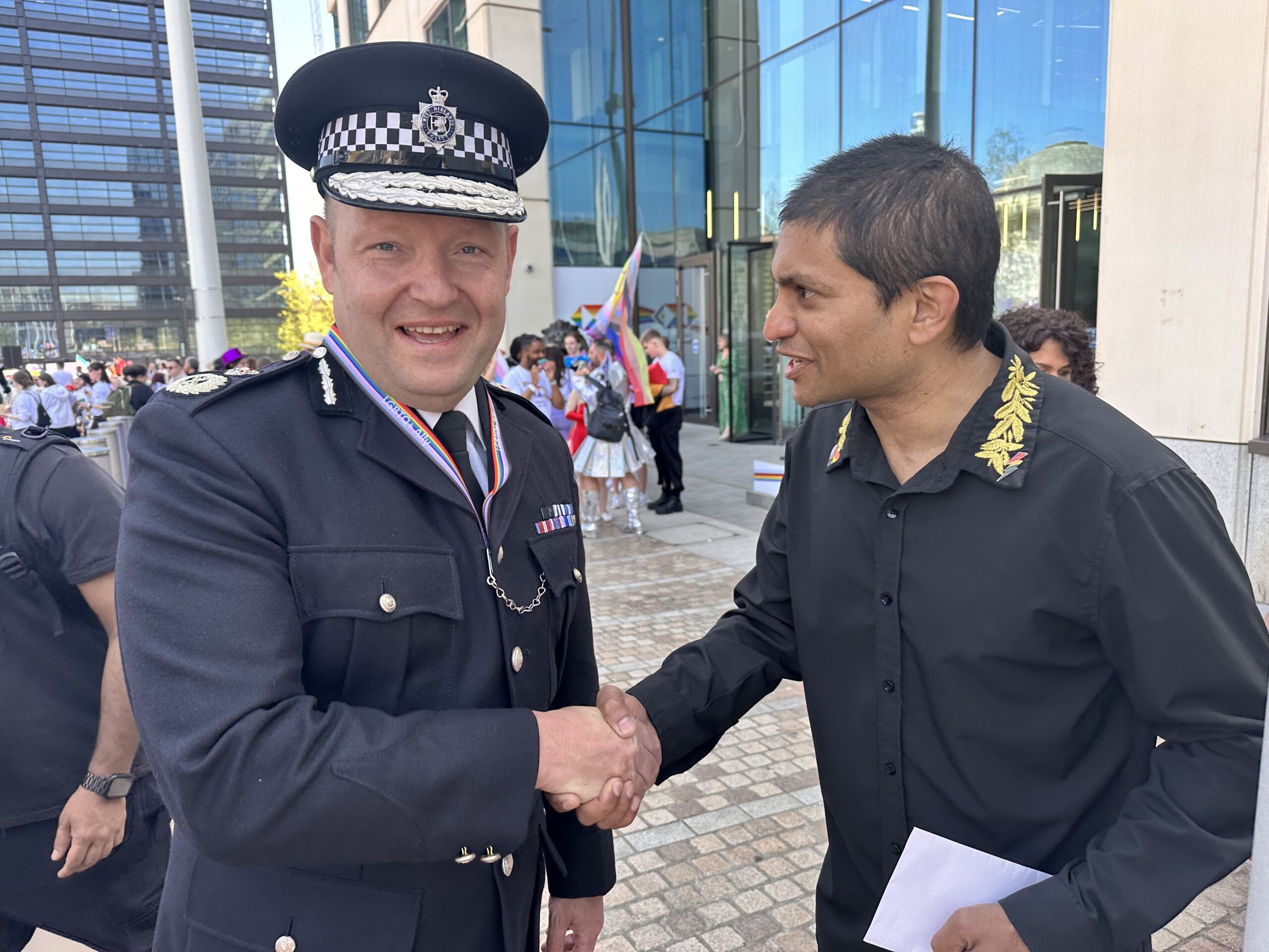 Pliny Soocoormanee with West Midlands Chief Constable - Craig Guildford